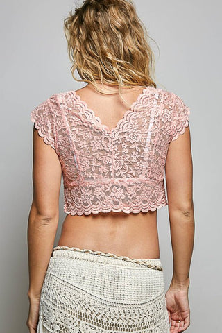 Fine Flair Lace Scalloped Top - Bray and Em Boutique