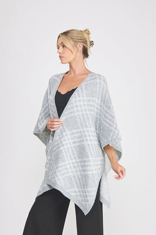 Fireside Plaid Fringe Poncho - Bray and Em Boutique
