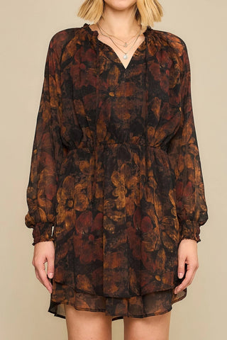 Floral Daydream Chiffon Dress - Bray and Em Boutique