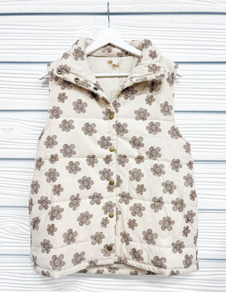 Floral Debut Padded Vest - Bray and Em Boutique