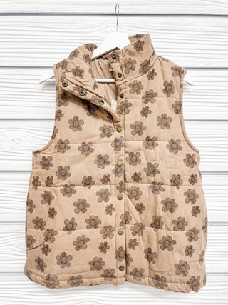 Floral Debut Padded Vest - Bray and Em Boutique