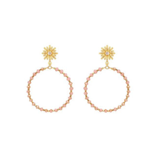 Floral Desire Crystal Circle Earrings - Bray and Em Boutique
