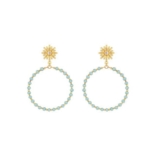 Floral Desire Crystal Circle Earrings - Bray and Em Boutique