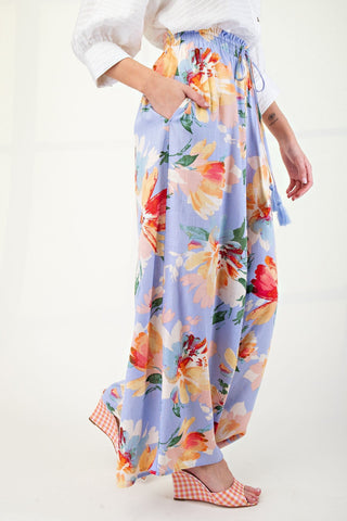 Floral Groove Wide Leg Pants - Bray and Em Boutique