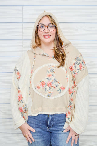 Floral Peace Hoodie - Bray and Em Boutique