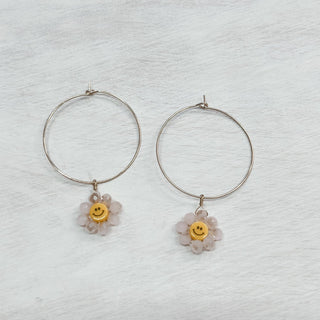 Flowering Smile Hoop Earrings - Bray and Em Boutique