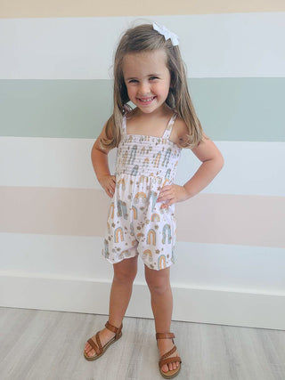 Flowers and Rainbows Romper - Bray and Em Boutique