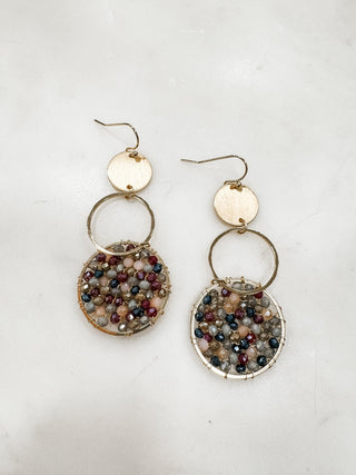 Forever and Ever Triple Circle Bead Earrings - Bray and Em Boutique