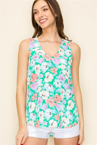 Fresh Blooms Sleeveless Top - Bray and Em Boutique