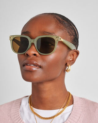 Frosted Sage Square Sunglasses - Bray and Em Boutique