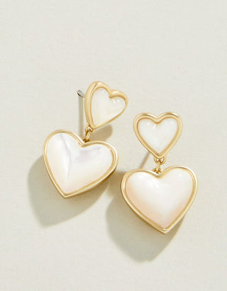 Full Heart Mother - of - Pearl Earrings - Bray and Em Boutique
