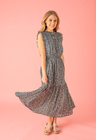 Garden Beauty Floral Midi Dress - Bray and Em Boutique