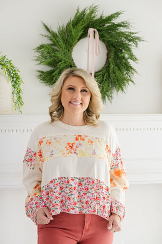 Garden Radiance Floral Mix Top - Bray and Em Boutique