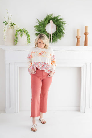 Garden Radiance Floral Mix Top - Bray and Em Boutique