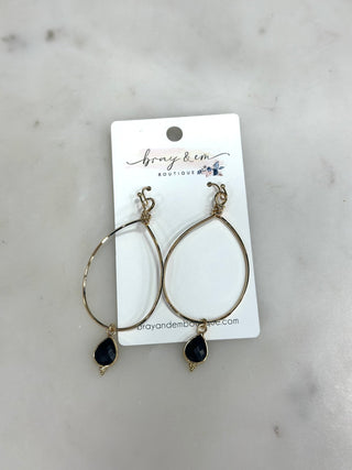 Gemstone Glow Teardrop Earrings - Bray and Em Boutique