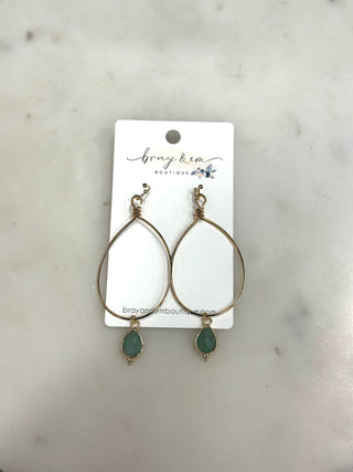 Gemstone Glow Teardrop Earrings - Bray and Em Boutique