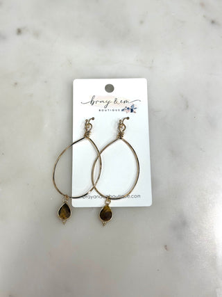 Gemstone Glow Teardrop Earrings - Bray and Em Boutique