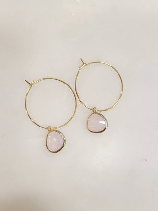Gemstone Hoop Earring - Bray and Em Boutique