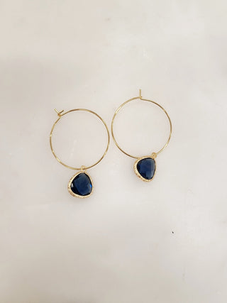 Gemstone Hoop Earring - Bray and Em Boutique