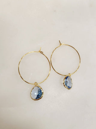 Gemstone Hoop Earring - Bray and Em Boutique