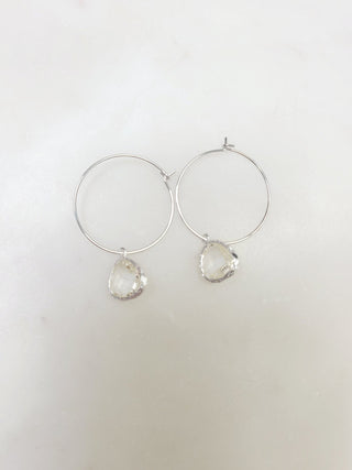 Gemstone Hoop Earring - Bray and Em Boutique
