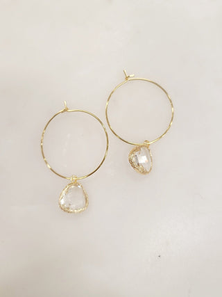 Gemstone Hoop Earring - Bray and Em Boutique