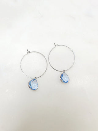 Gemstone Hoop Earring - Bray and Em Boutique