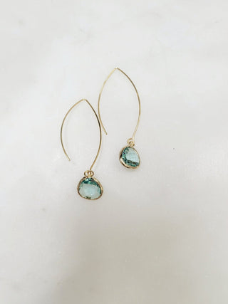 Gemstone Threader Earrings - Bray and Em Boutique