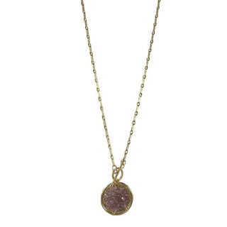 Gentle Thinking Crystal Circle Necklace - Bray and Em Boutique