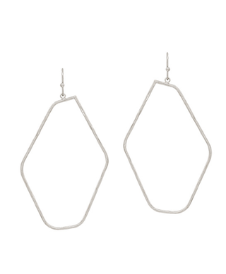 Geo Shaped Thin Hammered Earrings - Bray and Em Boutique