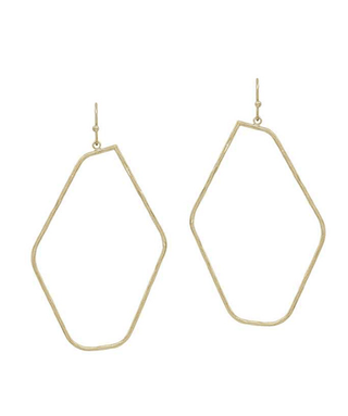 Geo Shaped Thin Hammered Earrings - Bray and Em Boutique
