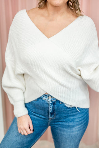 Get Excited Crossover Sweater - Bray and Em Boutique