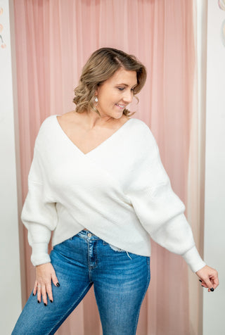 Get Excited Crossover Sweater - Bray and Em Boutique