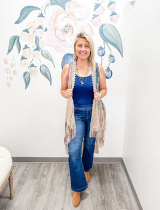 Glam Wrangler Bohemian Sleeveless Kimono - Bray and Em Boutique