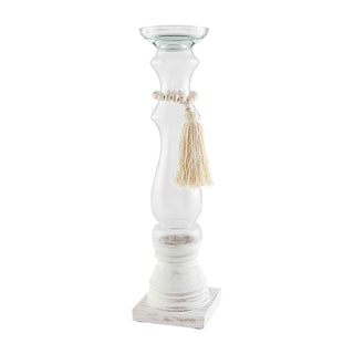 Glass and Wood Bead Candleholder - Bray and Em Boutique
