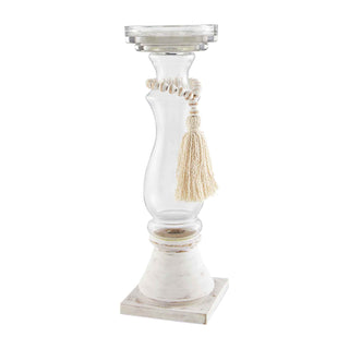 Glass and Wood Bead Candleholder - Bray and Em Boutique
