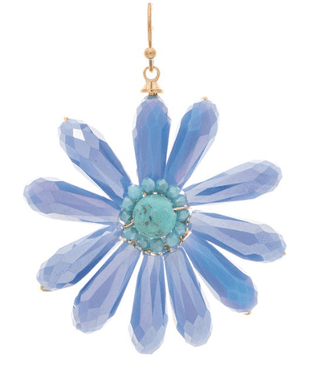 Glass Bead Big Flowers Earring - Bray and Em Boutique