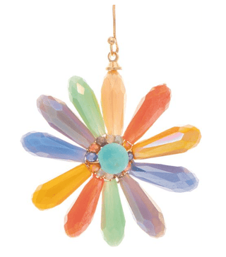 Glass Bead Big Flowers Earring - Bray and Em Boutique