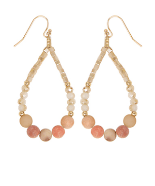 Glass Beaded Teardrop Earrings - Bray and Em Boutique