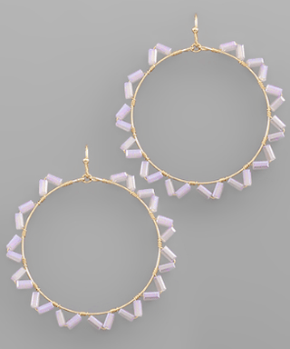 Glass Deco Circle Earrings - Bray and Em Boutique