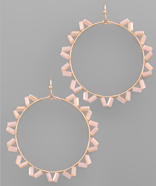 Glass Deco Circle Earrings - Bray and Em Boutique