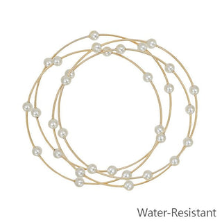 Gleam On Beaded Accent Bangle Set - Bray and Em Boutique