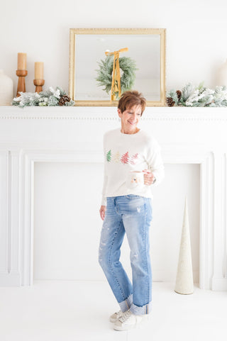 Glimmer Tree Sequin Sweater - Bray and Em Boutique