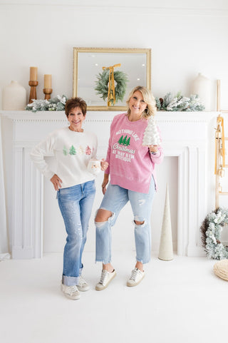 Glimmer Tree Sequin Sweater - Bray and Em Boutique