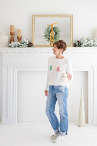 Glimmer Tree Sequin Sweater - Bray and Em Boutique