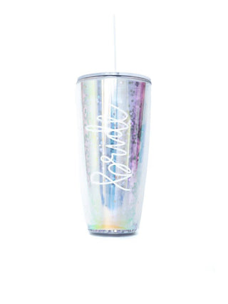 Glitter Acrylic Bride Tumbler With Straw - Bray and Em Boutique