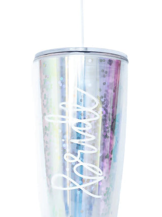Glitter Acrylic Bride Tumbler With Straw - Bray and Em Boutique