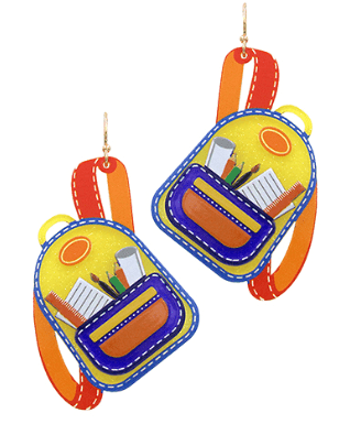 Glitter School Backpack Earrings - Bray and Em Boutique