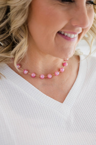 Glossy Bead Chain Necklace - Bray and Em Boutique