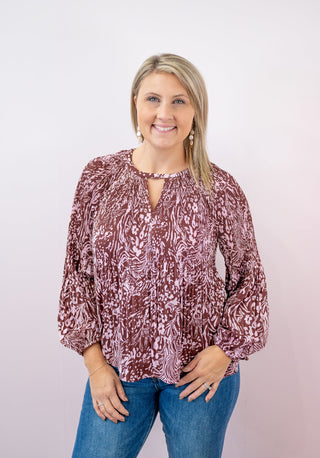 Go Ahead Mix Print Blouse - Bray and Em Boutique